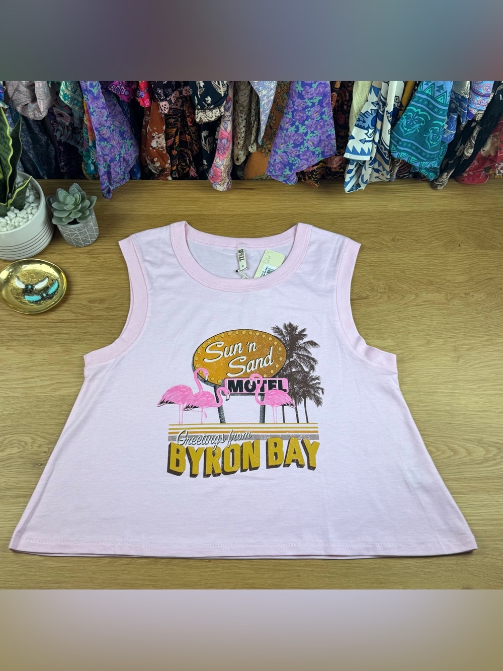 Spell Sun Sea Sand Cropped Tank in Pink M NWT ✨ Rare Archive 2016